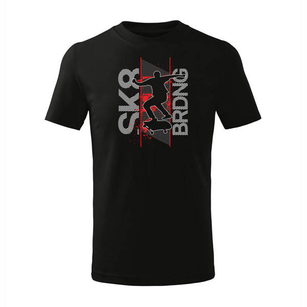Koszulka dla dzieci z deskorolką deskorolka skateboard czarna