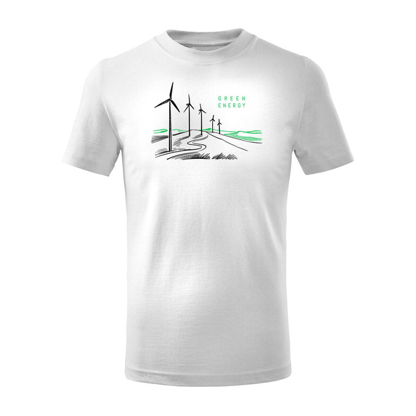 Koszulka dla dzieci dziecięca ekologia czyste powietrze prezent dla ekologa eco eko ekologiczna biała