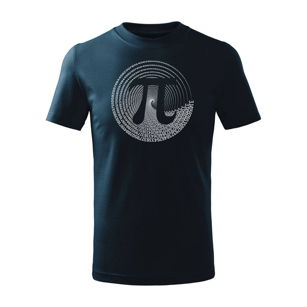 Koszulka dla dzieci dziecięca z motywem liczby liczba liczbą PI dla matematyka miłośników matematyki granatowa