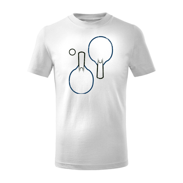 Koszulka dziecięca dla tenisisty do tenisa tenis stołowy ping pong biała