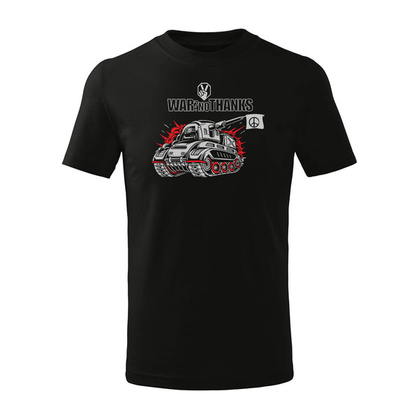 Wyprzedaż - koszulka dla dzieci dziecięca z czołgiem World of Tanks parodia czarna