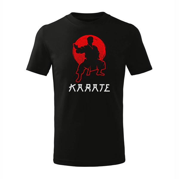 Koszulka karate kyokushin z karateką karateka dziecięca czarna