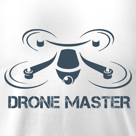 Koszulka dla dzieci dziecięca z dronem dron drone DJI drone master biała