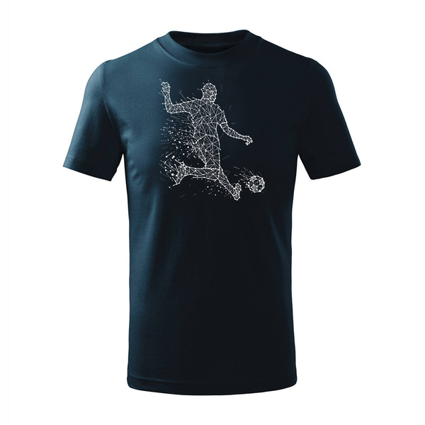 Koszulka dla dzieci dziecięca dla piłkarza z piłkarzem piłkarz piłkarska granatowa