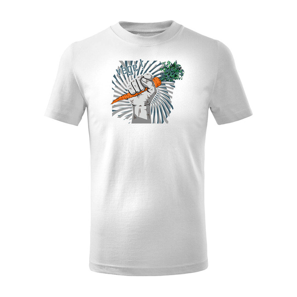 Koszulka dla dzieci dla wegetarian wegetariańska Vege biała