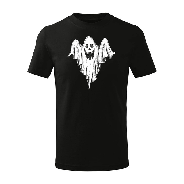 Koszulka dla dzieci dziecięca z duchem z duchami halloween na halloween czarna