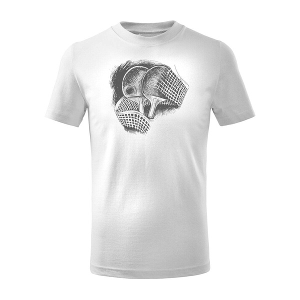 Koszulka dziecięca dla tenisisty do tenisa tenis stołowy ping pong biała