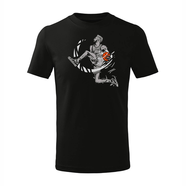 Koszulka dla dzieci dziecięca do koszykówki basketball koszykówka do kosza czarna