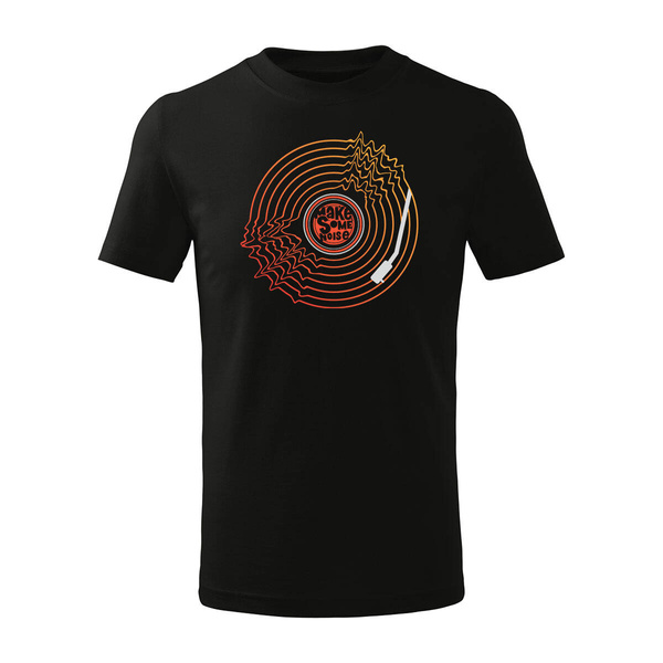 Koszulka dla dzieci dziecięca z płytą winylową Vinyl czarna