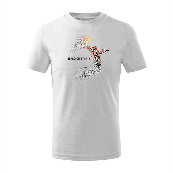 Koszulka dla dzieci dziecięca do koszykówki basketball koszykówka do kosza biała