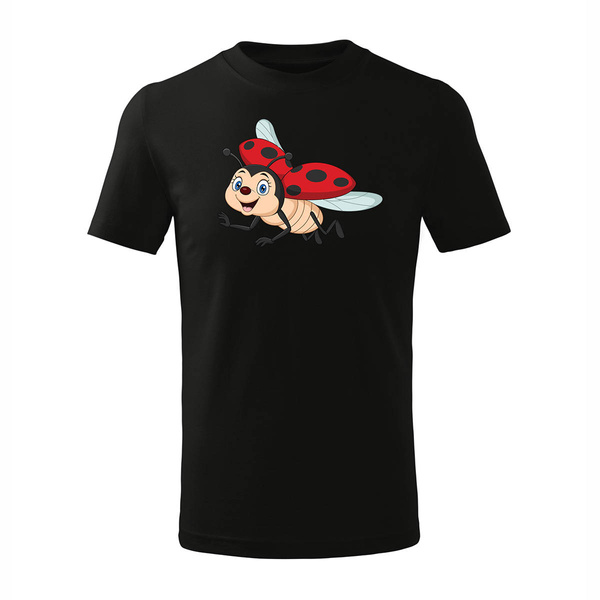 Koszulka dziecięca z biedronką biedronka w biedronki czarna