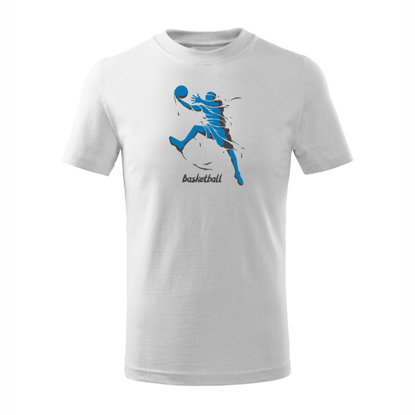 Koszulka dla dzieci dziecięca do koszykówki basketball koszykówka do kosza biała