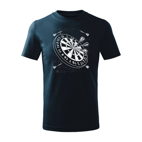 Wyprzedaż - koszulka dla dzieci dziecięca z rzutkami Dart Master rzutki gra w Darta granatowa