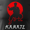 Wyprzedaż - koszulka karate kyokushin z karateką karateka dziecięca czarna