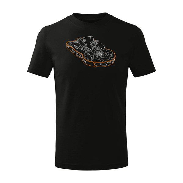 Koszulka dla dzieci dziecięca z gokartem na gokarta gokart gokarty czarna