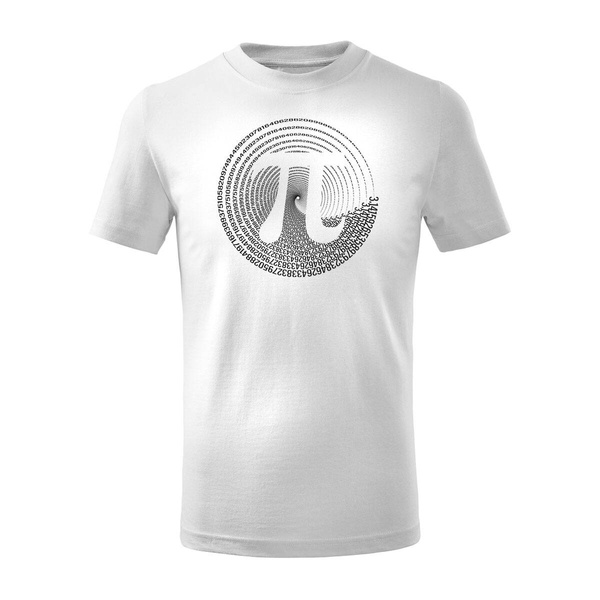 Koszulka dla dzieci dziecięca z motywem liczby liczba liczbą PI dla matematyka miłośników matematyki biała