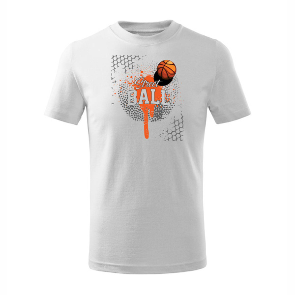 Koszulka dla dzieci dziecięca do koszykówki basketball koszykówka do kosza biała