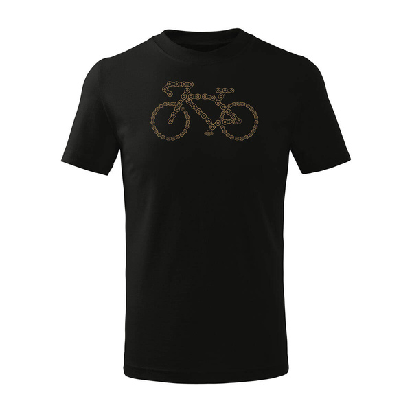 Koszulka dla dzieci dziecięca rowerowa na rower z rowerem górskim MTB Downhill Mountain Bike czarna
