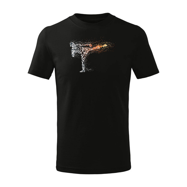 Koszulka dla dzieci dziecięca kickboxing czarna