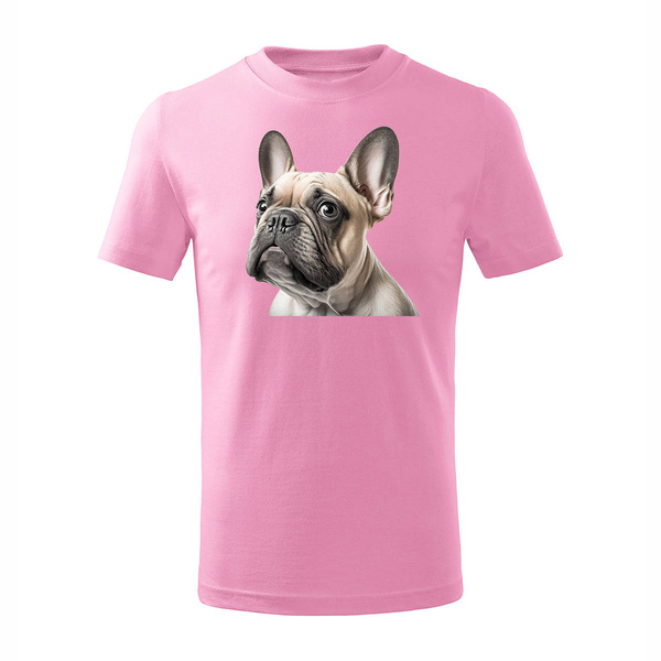 Koszulka dla dzieci dziecięca z psem bulldog angielski bulldogiem angielskim buldog różowa