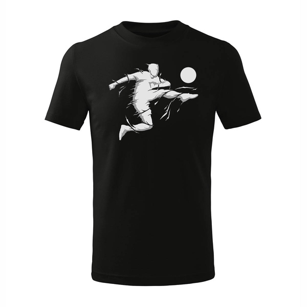 Koszulka dla dzieci dziecięca dla piłkarza z piłkarzem piłkarz piłkarska czarna