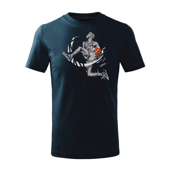 Koszulka dla dzieci dziecięca do koszykówki basketball koszykówka do kosza granatowa