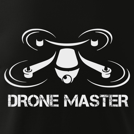 Wyprzedaż - koszulka dla dzieci dziecięca z dronem dron drone DJI drone master czarna