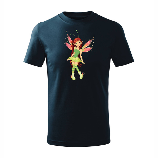 Koszulka dziecięca z wróżką wróżka z wróżkami granatowa