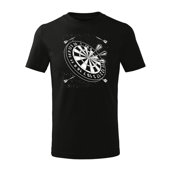 Koszulka dla dzieci dziecięca z rzutkami Dart Master rzutki gra w Darta czarna