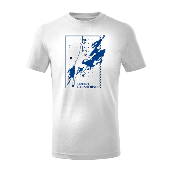 Koszulka dla dzieci dziecięca w góry wspinaczka dla wspinacza climbing biała