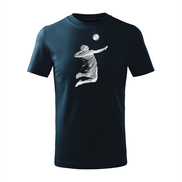 Koszulka dla dzieci dziecięca do siatkówki z siatkówką siatkówka volleyball granatowa