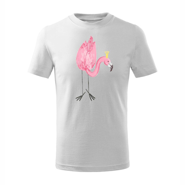 Koszulka dziecięca z flamingiem flaming we flamingi biała