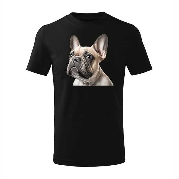 Koszulka dla dzieci dziecięca z psem bulldog angielski bulldogiem angielskim buldog czarna