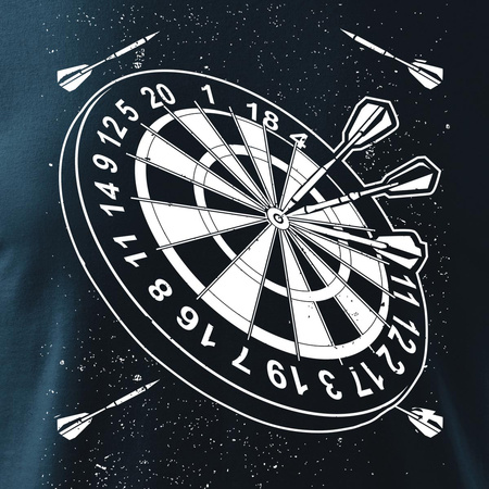 Wyprzedaż - koszulka dla dzieci dziecięca z rzutkami Dart Master rzutki gra w Darta granatowa