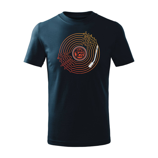 Koszulka dla dzieci dziecięca z płytą winylową Vinyl granatowa