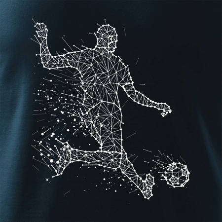 Koszulka dla dzieci dziecięca dla piłkarza z piłkarzem piłkarz piłkarska granatowa