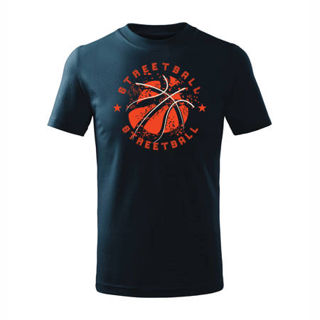 Koszulka dla dzieci dziecięca do koszykówki basketball koszykówka do kosza granatowa
