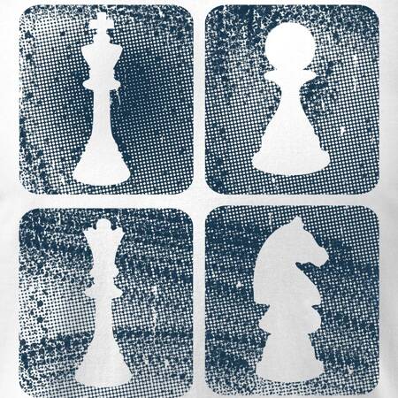 Koszulka dla dzieci dziecięca szachy dla szachisty z szachami w szachy biała