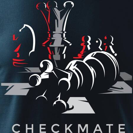Koszulka dla dzieci dziecięca szachy dla szachisty z szachami w szachy szach mat granatowa