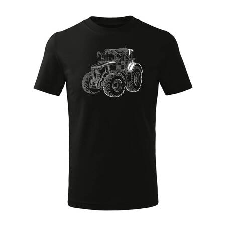 Koszulka dla dzieci z traktorem John Deere dla rolnika czarna