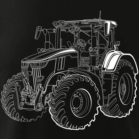 Koszulka dla dzieci z traktorem John Deere dla rolnika czarna