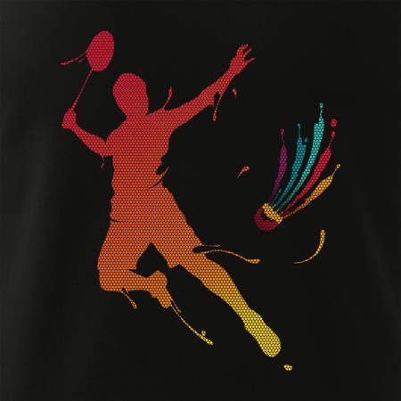 Koszulka dziecięca badminton z badmintonem do badmintona czarna