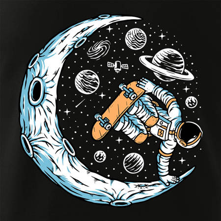 Koszulka dziecięca z astronautą astronauta kosmosem kosmos koszykówka czarna