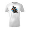 Koszulka dla dzieci dziecięca motocross z motocrossem motocykl cross crossem biała