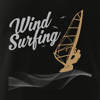 Koszulka dla dzieci windsurfing do windsurfingu z windsurfingiem czarna