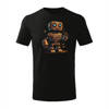 Koszulka dziecięca z robotem robot w roboty z robotami czarna