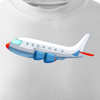 Koszulka dziecięca z samolotem pasażerskim samolot biała