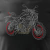 Koszulka motocyklowa na motor z motocyklem motocyklista męska czarna