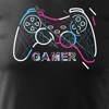 Koszulka z padem dla gracza gamer gamingowa ps 5 dziecięca czarna
